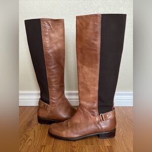 Stuart Weitzman Women’s Brown 5050 Leather Two Tone Riding Boot Size US 7